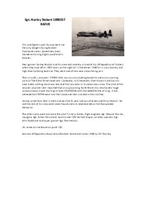 A preview of a PDF biography for Stobart, Hanley